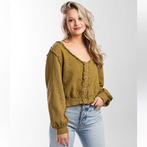 WE THE FREE Long Sleeve Scoop Neck Crop Top with